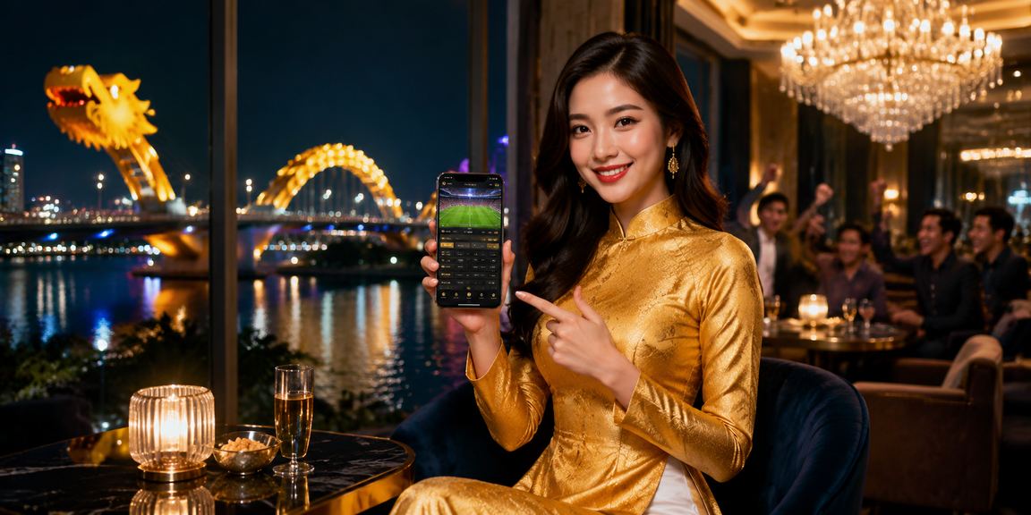 Người dùng tại Đà Nẵng chơi live casino qua điện thoại với hình ảnh áo dài
